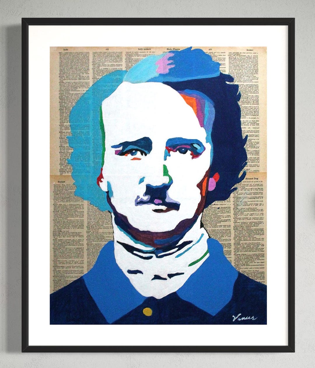 Edgar Allan Poe Art Print: Contemporary Pop Art Portrait, Modern Poet ...