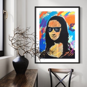 MONA LISA Art Print Original Painting Contemporary Art Impressionism Art Pop Art Abstract Oil Portrait Louvre Home Decor Wall Art da Vinci