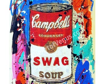 素晴らしいユニークなポップアートの絵画 – キャンベルのスープ缶