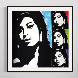 Amy Winehouse Original Painting Pop Giclee ART PRINT Contemporary Portrait Modern Jazz Rhythm Blues England UK Celebrity Music Hand Signed