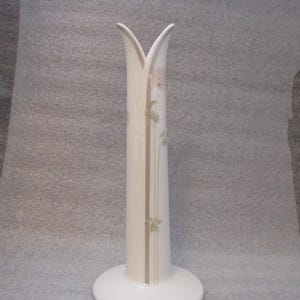 Vtg ROYAL DOULTON Impressions Twilight Rose Dual Purpose Candlestick Bud Vase Choice No Trim Hotelware or Platinum Trim circa 1980s