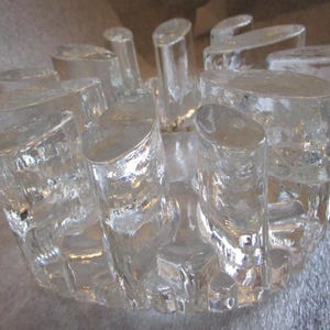 MCM Made in Germany 1970 80s Vtg Georg Shutte Glass Warmer Tea Light IceBerg Bel Mondo
