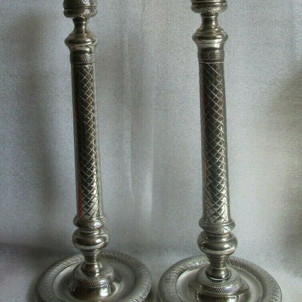Hammered Silver Candlesticks Etsy