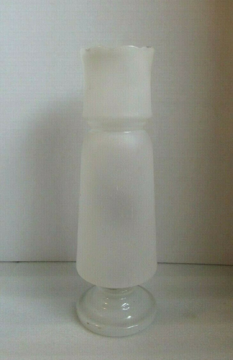 Antique LARGE VICTORIAN Bristol Glass VASE Hand Painted Flower Fern Bouquet 13! Check Sale Details