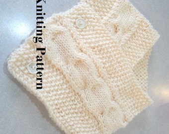 Knitting Pattern Baby Cabled Button Neckwarmer Toddler Etsy
