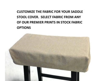 Faux Cow Fur Saddle or Square Stool Seat Cover, Rectangular Stool Cushion,  Udder Madness Stool Slipcover, Washable, Cream With Brown Spots 