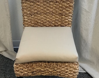 Sunbrella Canvas Acrylic Perfomance Fabric - Rattan or Wicker Chair Cushions - Kubo Chair Cushion- Chair Pads - 37" single wide ties