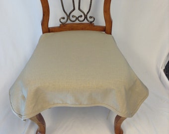 Dining Chair slipcover for ARMLESS upholstered chair, FLARED dining chair apron with ties one size fits most removable slipcovers