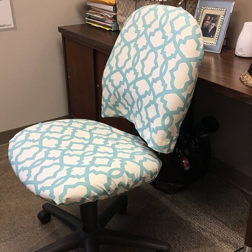 Armless Office Chair Seat and Back Covers Dorm Chair Etsy