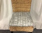 Rattan or Wicker Chair Cushions - Replacement Chair Cushion - Kubo Replacement Chair Cushion - Sediment Sable Slub Canvas
