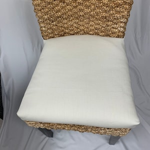 Rattan Replacement Cushion -Wicker Chair Cushions -seagrass chair pads -Kubo Chair Cushion - long ties - Canvas Fabric
