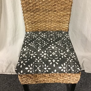 Rattan or Wicker Chair Cushions - Replacement Chair Cushion - Kubo Replacement Chair Cushion - Avila Sable Slub Canvas Fabric