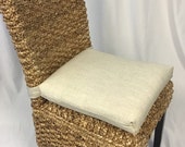 Rattan or Wicker Chair Cushions Premier Prints Slub Linen Cushions - Kubo Chair Cushion- Chair Pads - 37 quot single wide ties