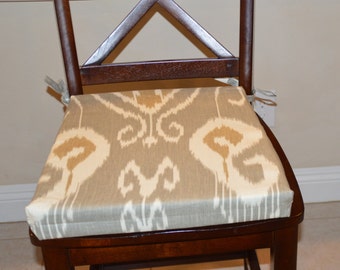 ikat gray fabric seat cushion cover kitchen chair pad cover formal dining seat cushion cover counter bar stool seat pad cover washable - Kitchen Chair Pads ikat gray fabric seat cushion cover kitchen chair pad cover formal dining seat cushion cover counter bar stool seat pad cover washable - Kitchen Chair Pads