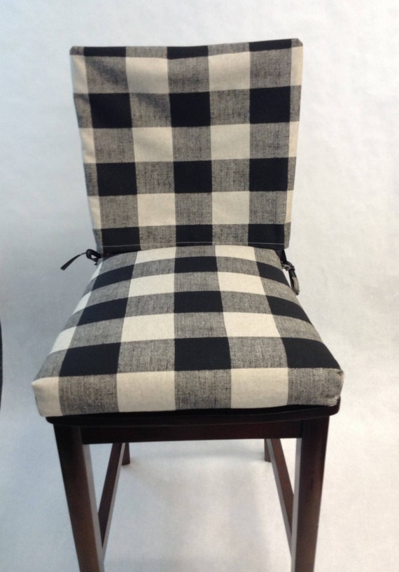 Two Piece Dinning Chair Back Cover And Seat Cushion Buffalo Image 0