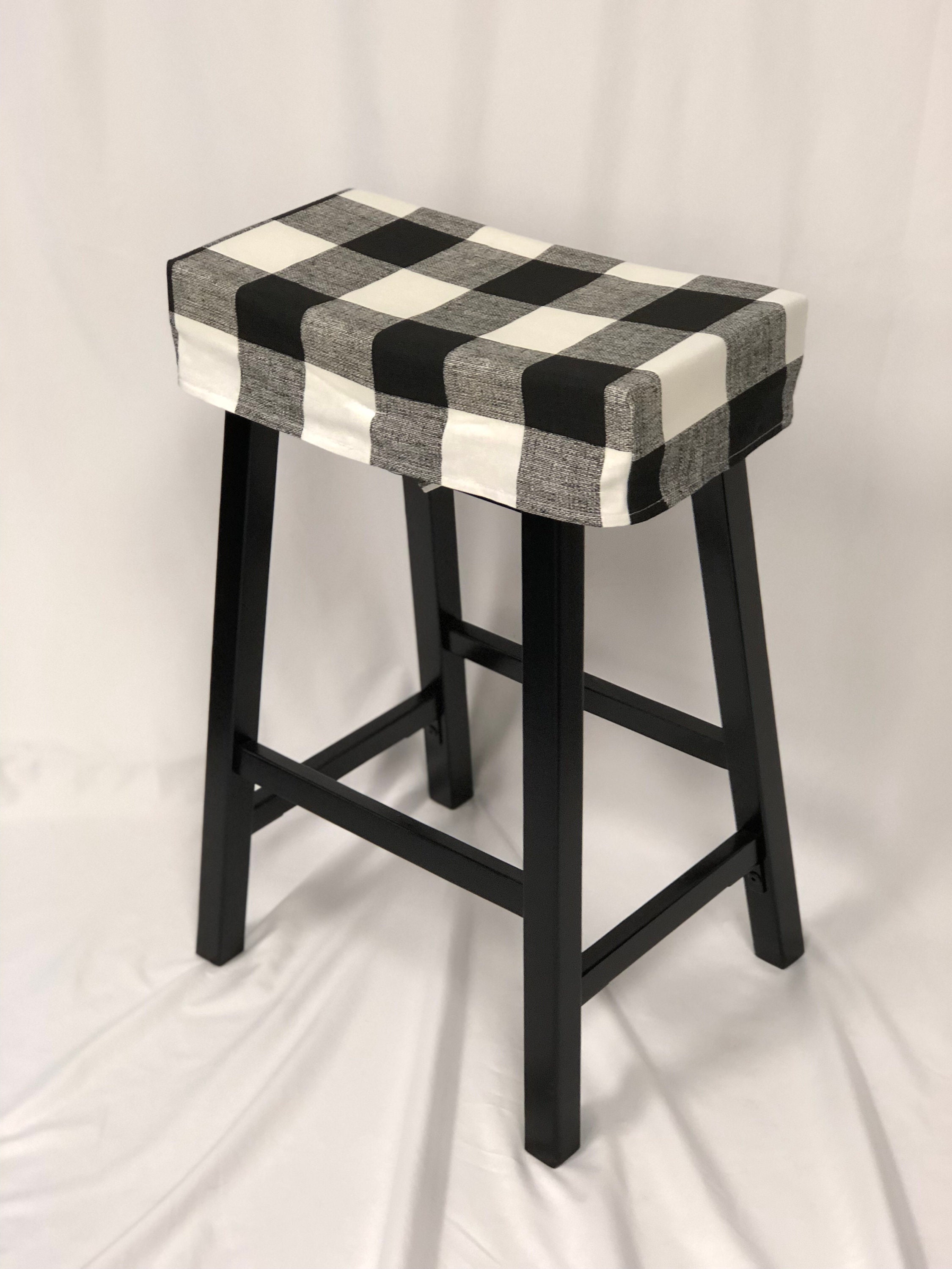 baibu Non Slip Rectangle Bench Stool Cushion, Kitchen Counter Stool Covers  Saddle Stool Seat Cushions with Elasticized Edge - One Pad Only (Black