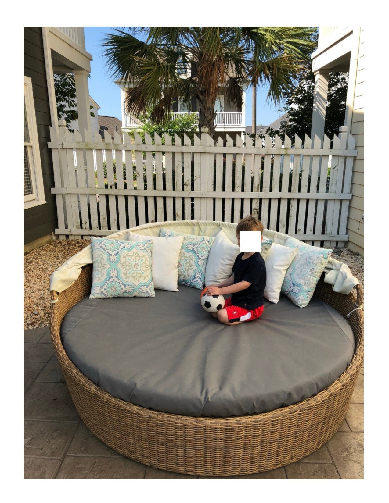 Round Daybed Cover Outdoor Etsy