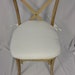Canvas chair cushion - Rustic - Narrow double 18' Ties - Back Chair Cushion - Shabby Chic Chair Cushion - Replacement X back chair pad 