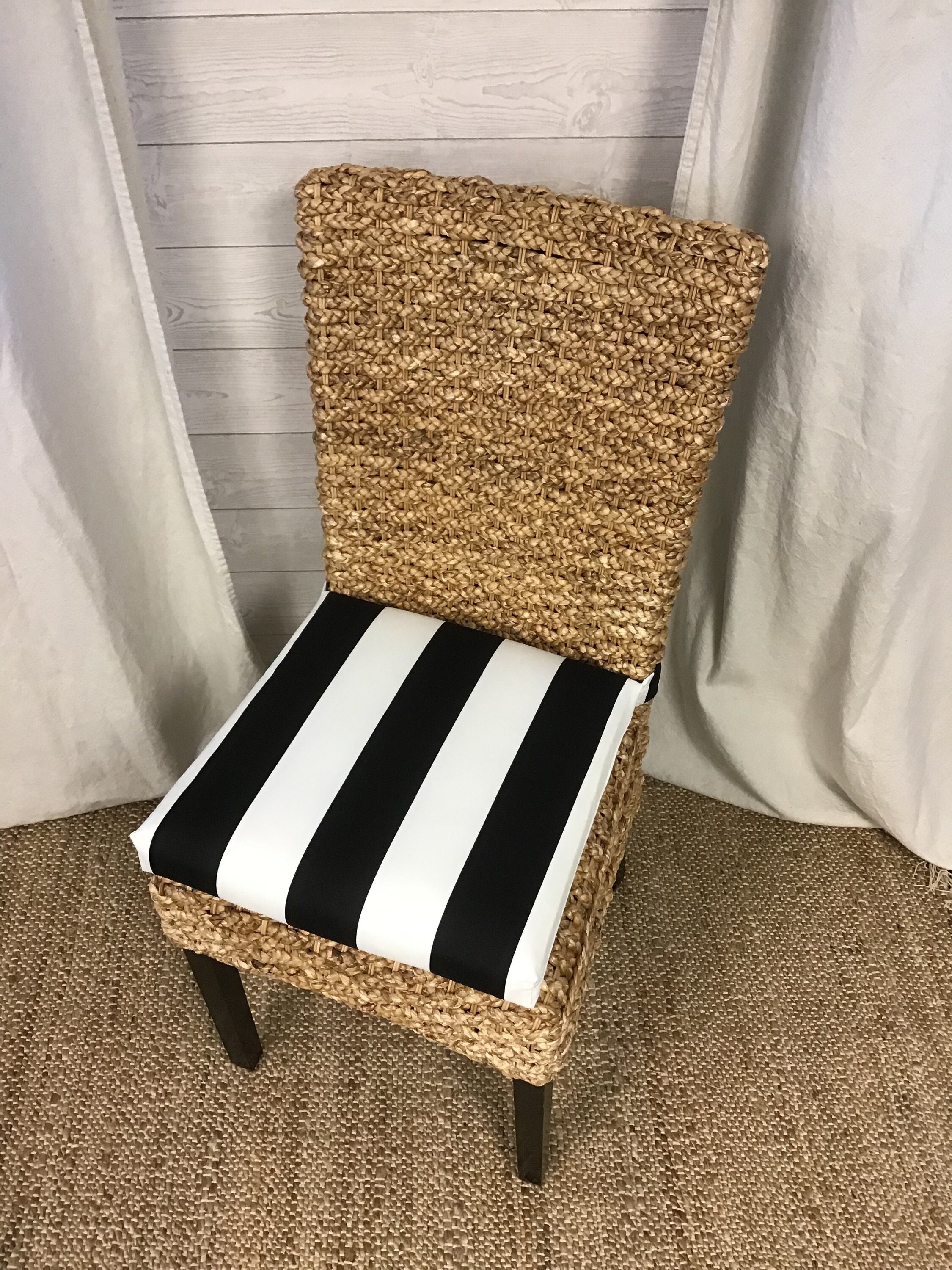 Tie Back Rattan Dining Chair Cushions Etsy