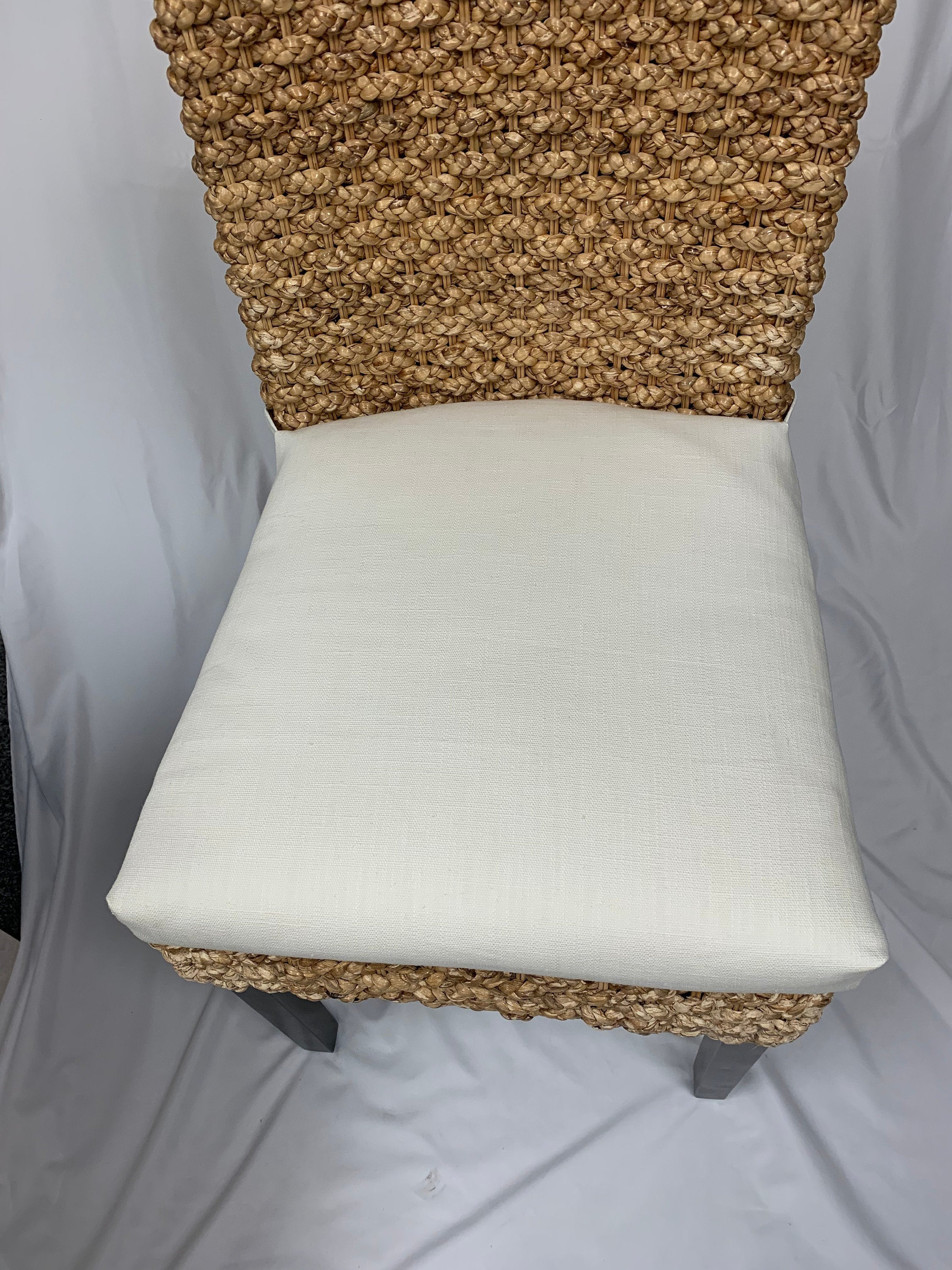 Rattan or Wicker Chair Cushions Denton or Linen Seat Cushion Linen