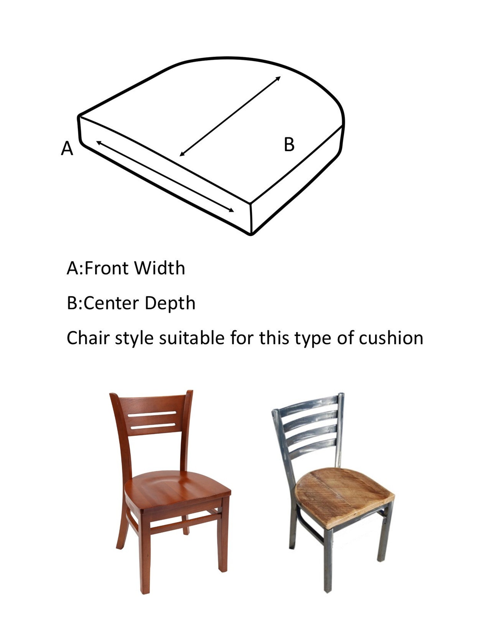 Rounded Back Chair Cushions Mid Century Modern Cushion Etsy