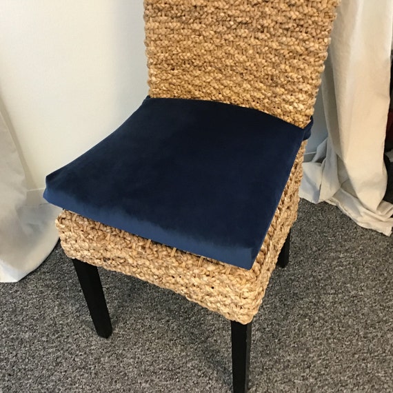 Rattan or Wicker Chair Cushions in Luxurious Velvet Fabric -   Wicker chair  cushions, Replacement chair cushions, Bar stool cushions