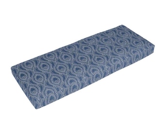 Bench Cushion - Dinning Table Bench Cushion - Bench Pad - Breakfast Nook Bench Cushion -  2" THICK CUSHION - Alyssa Regal Navy Slub Canvas