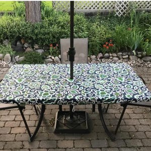 Custom Drawstring Tablecloth: Premier Prints Indoor/Outdoor Fabric, Umbrella Hole Option
