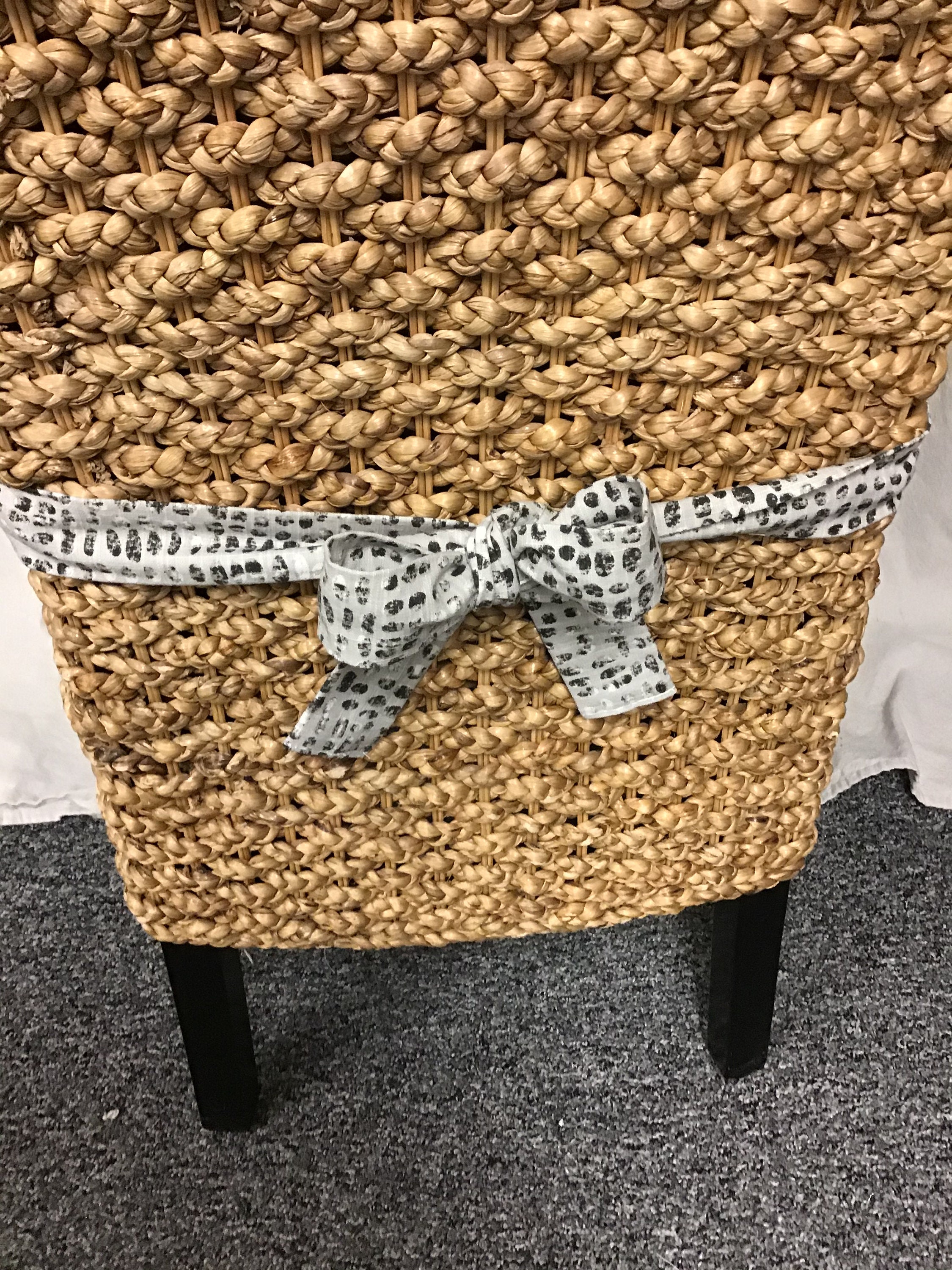 Rattan dining chair cushions with long ties deals