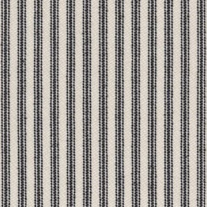 May include: A woven fabric featuring a repeating pattern of vertical black stripes set against a cream-colored background. The design consists of alternating thick and thin dark lines that create a textured, linear appearance across the entire surface.