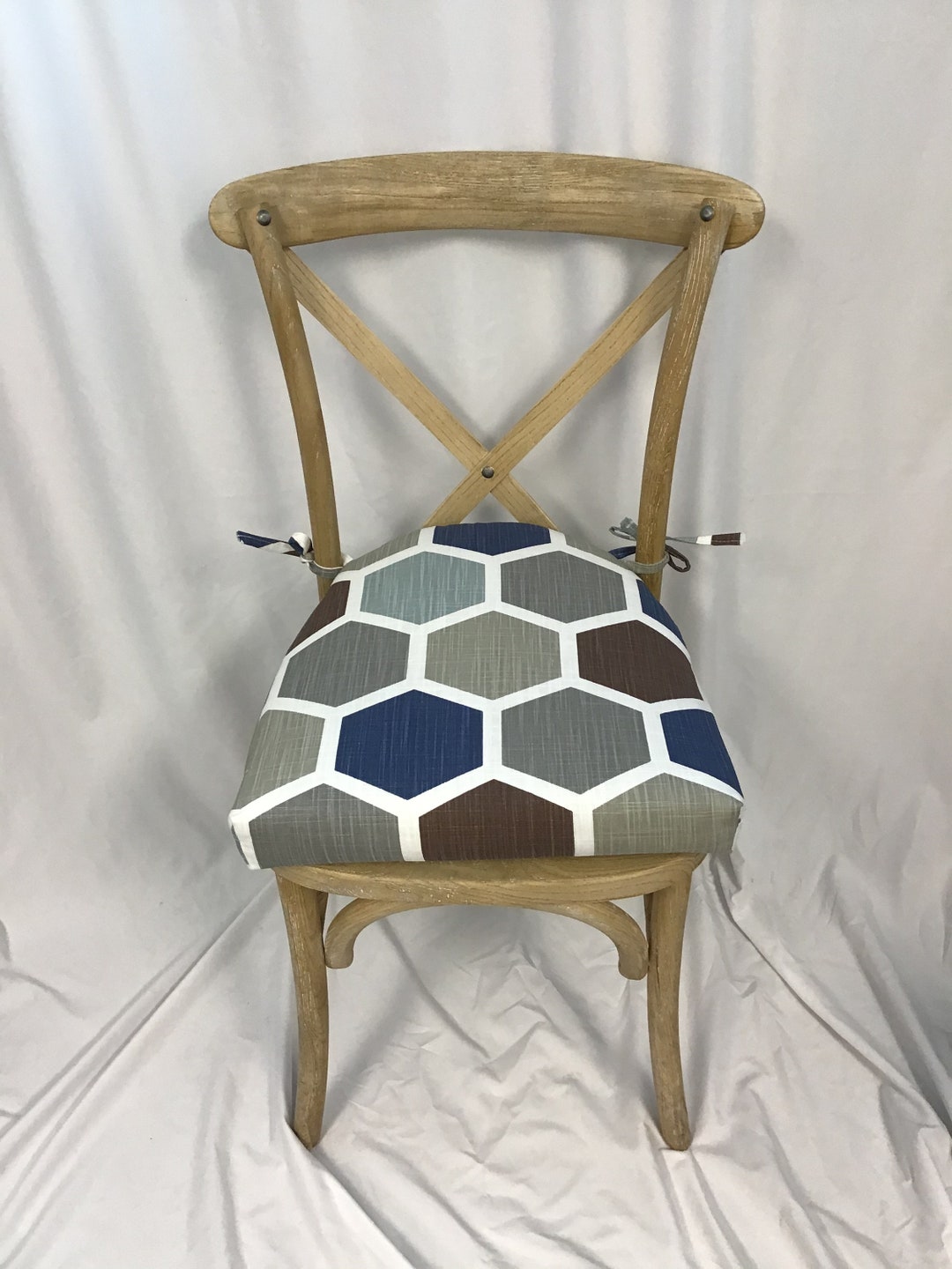 Rounded Back Chair Cushions Mid Century Modern Cushion 18 Double Ties