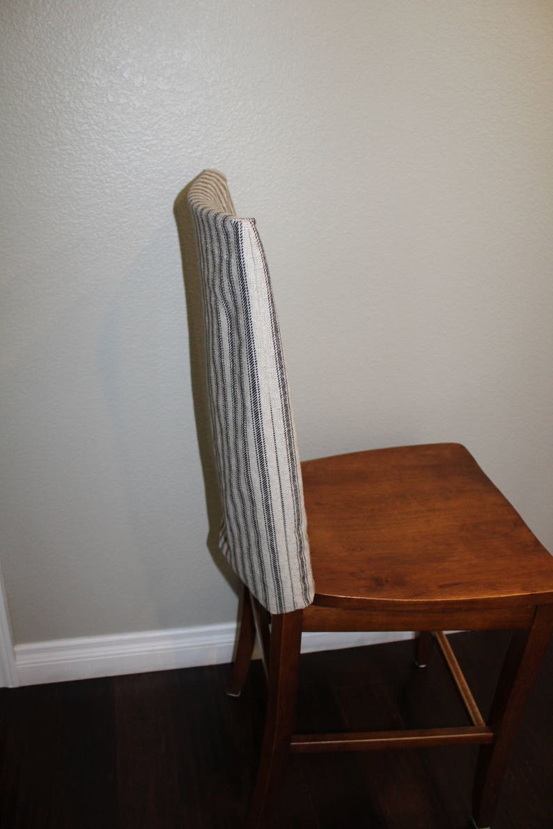 Chair Back Covers Hayes French Ticking Fabric Kitchen Chair Etsy