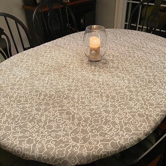 Oval Fitted Tablecloth Oval Fitted Tablecloth With Etsy