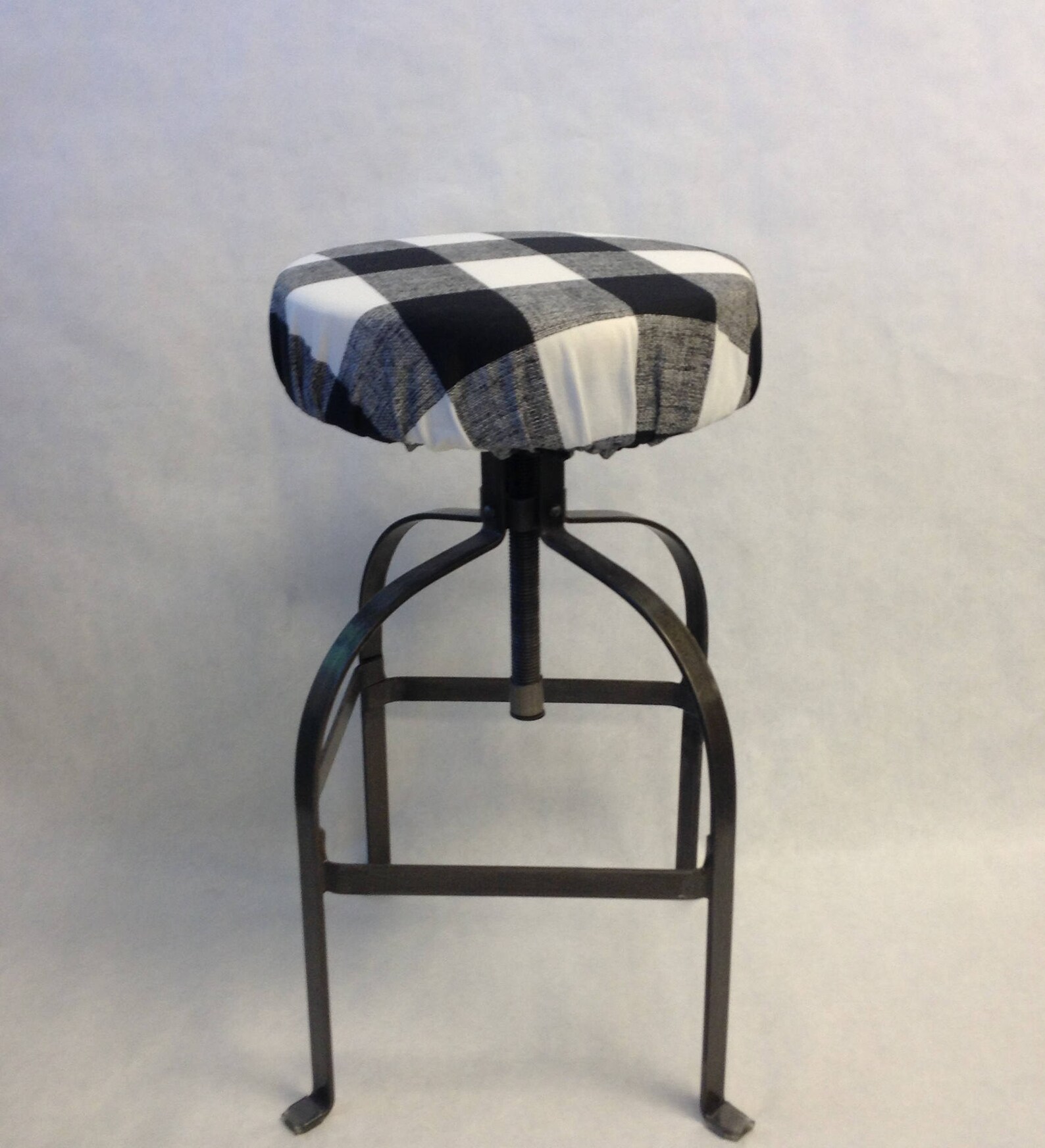 Round Barstool Cover W/w/out Foam Elasticized Cover Buffalo Etsy