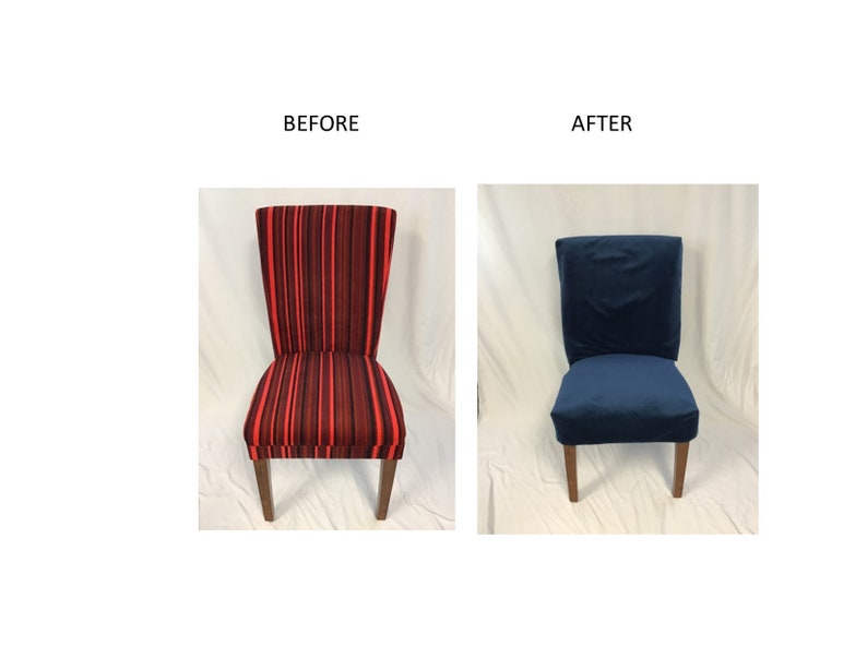 Removable Slipcovers Parson Slipcover Parson Chair Slipcovers Velvet Chair Slipcovers Two piece slipcover