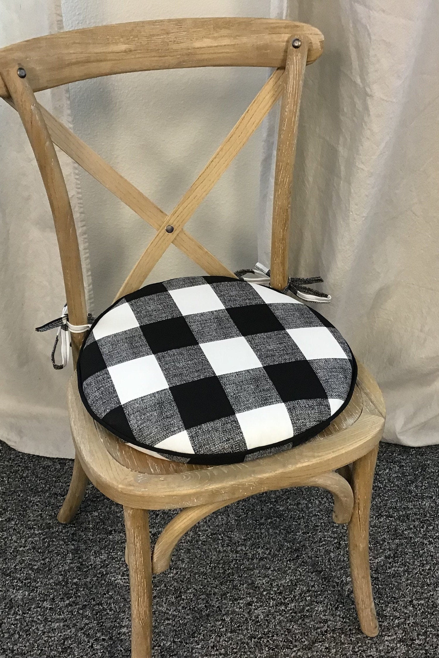 Bistro ROUND chair cushion Bistro Chair Cushion Pad Round Etsy