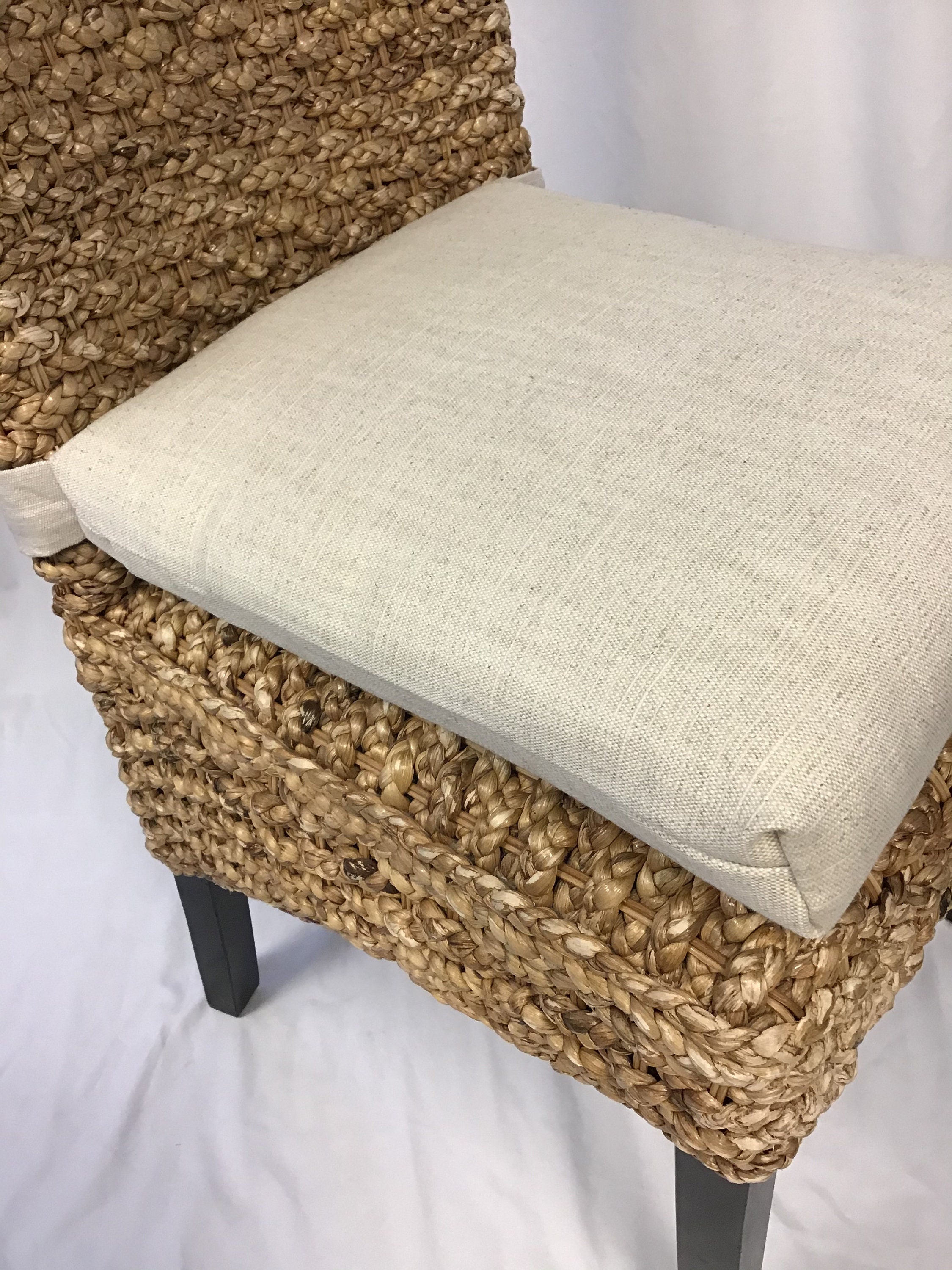 Rattan or Wicker Chair Cushions Premier Prints Slub Linen Etsy