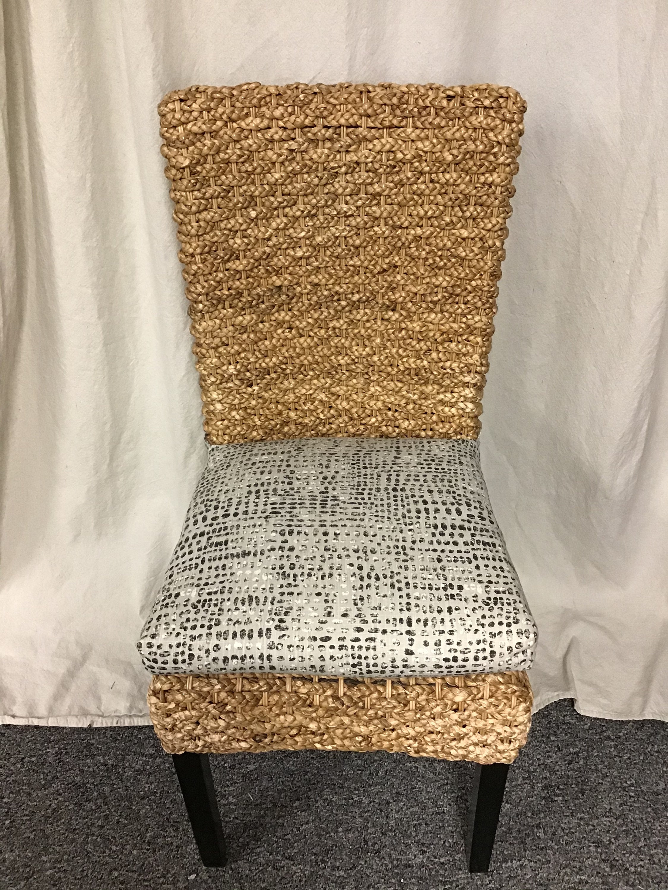 Rattan or Wicker Chair Cushions Denton or Linen Seat Cushion Linen Cushions  Kubo Chair Cushion Chair Pads 37 Single Wide Ties 