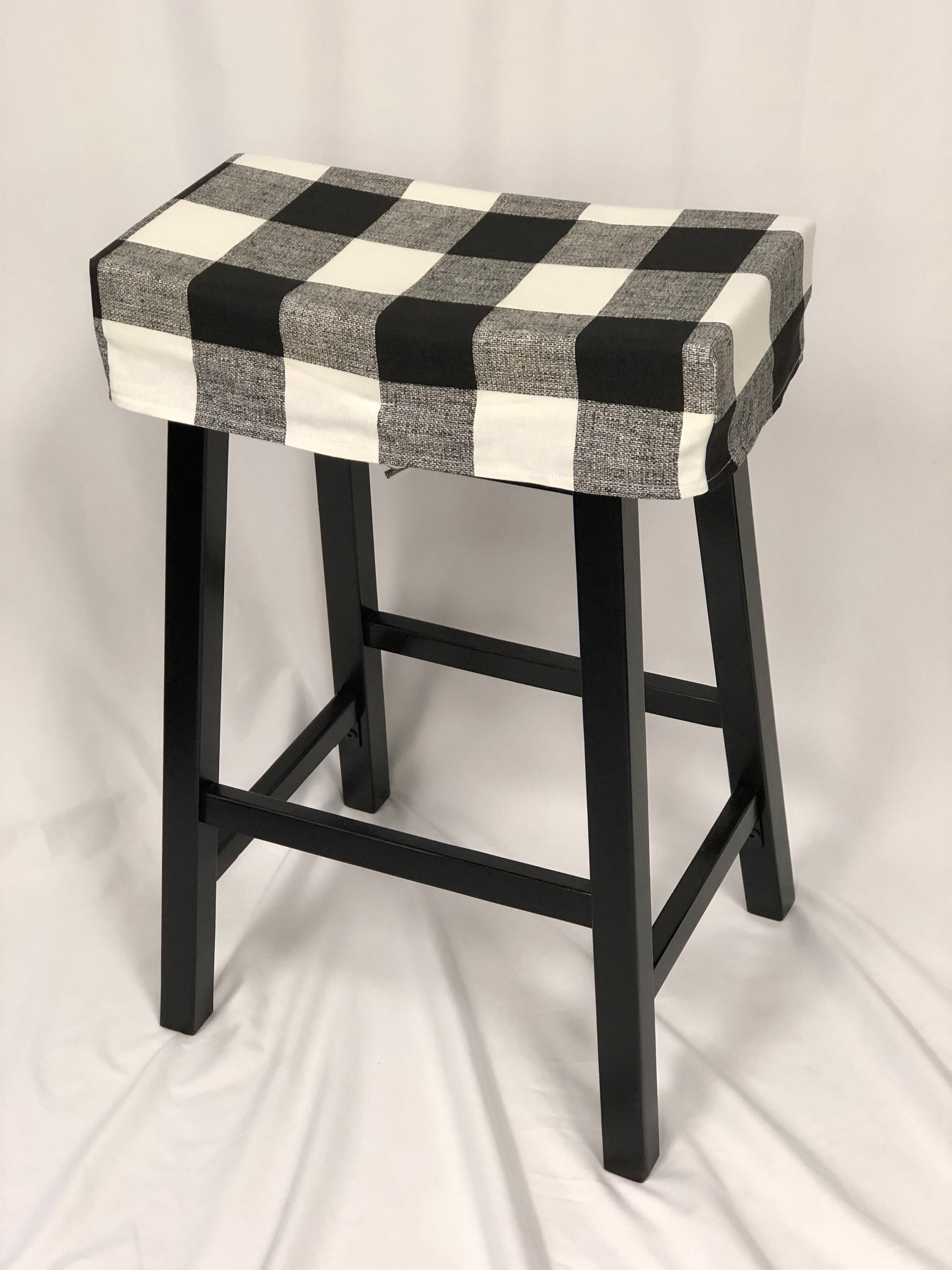 Black  bar stool cushioned cover 