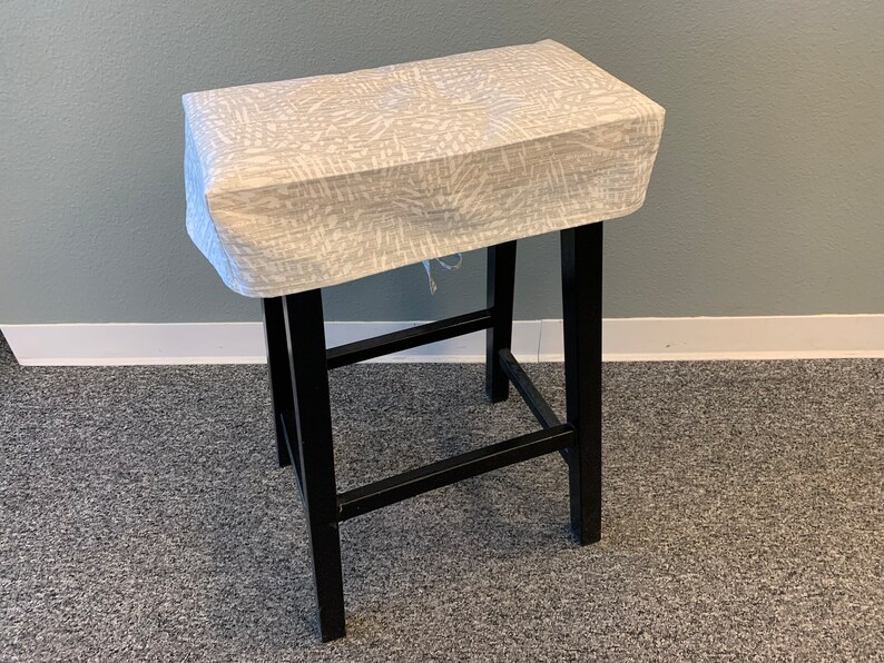 Fitted Saddle Stool Seat Cushion Rectangular Slip Cover Etsy