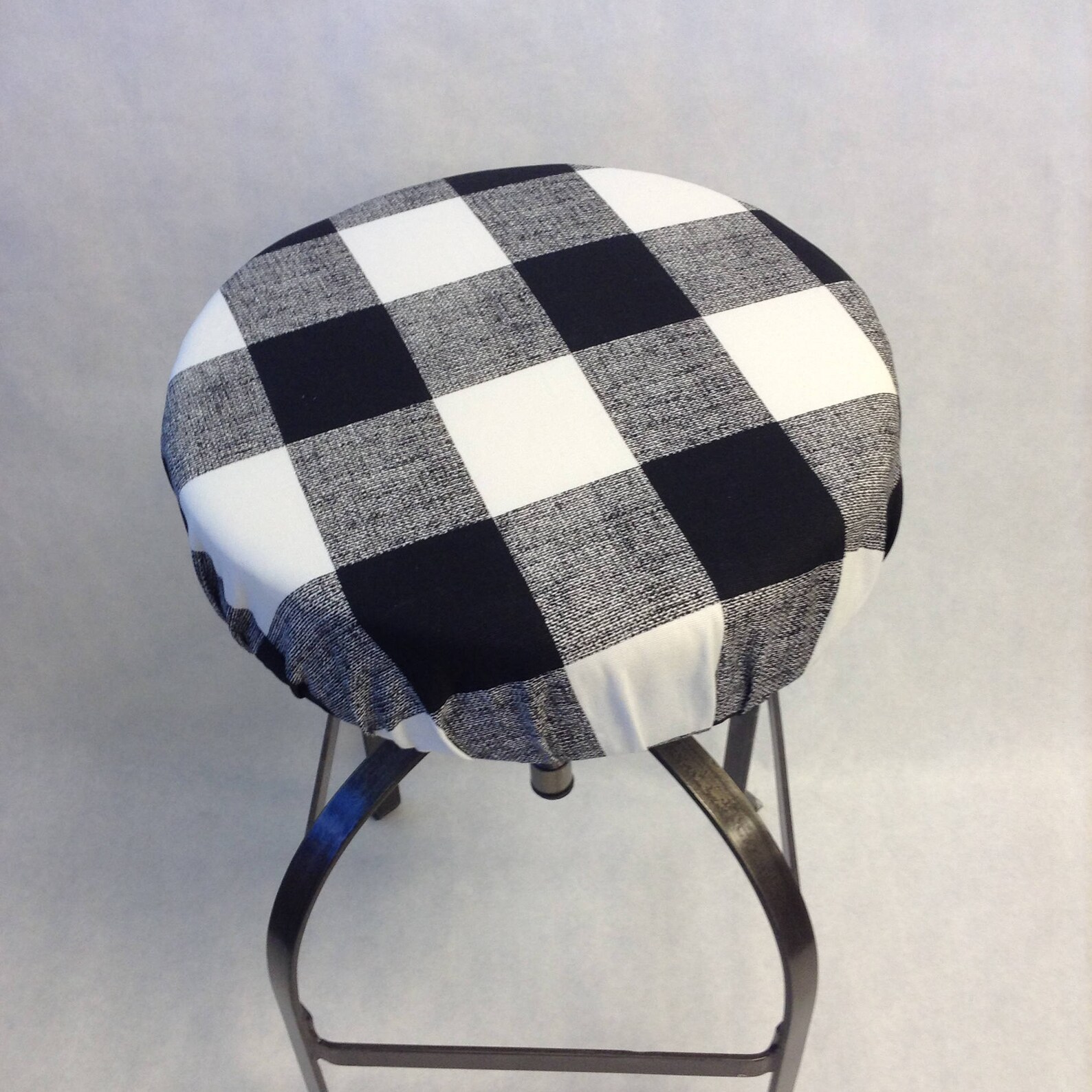 Round Barstool Cover W/w/out Foam Elasticized Cover Buffalo Etsy