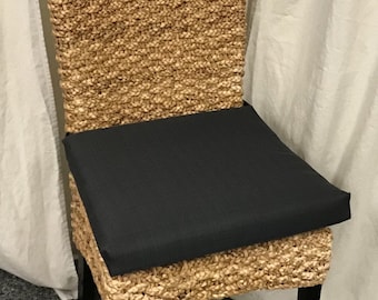 Coussins de chaise - Tissu de luxe pour intérieur et extérieur - Tissu résistant aux éclaboussures et aux taches - Coussins de chaise de rechange Kubo - Attaches larges simples