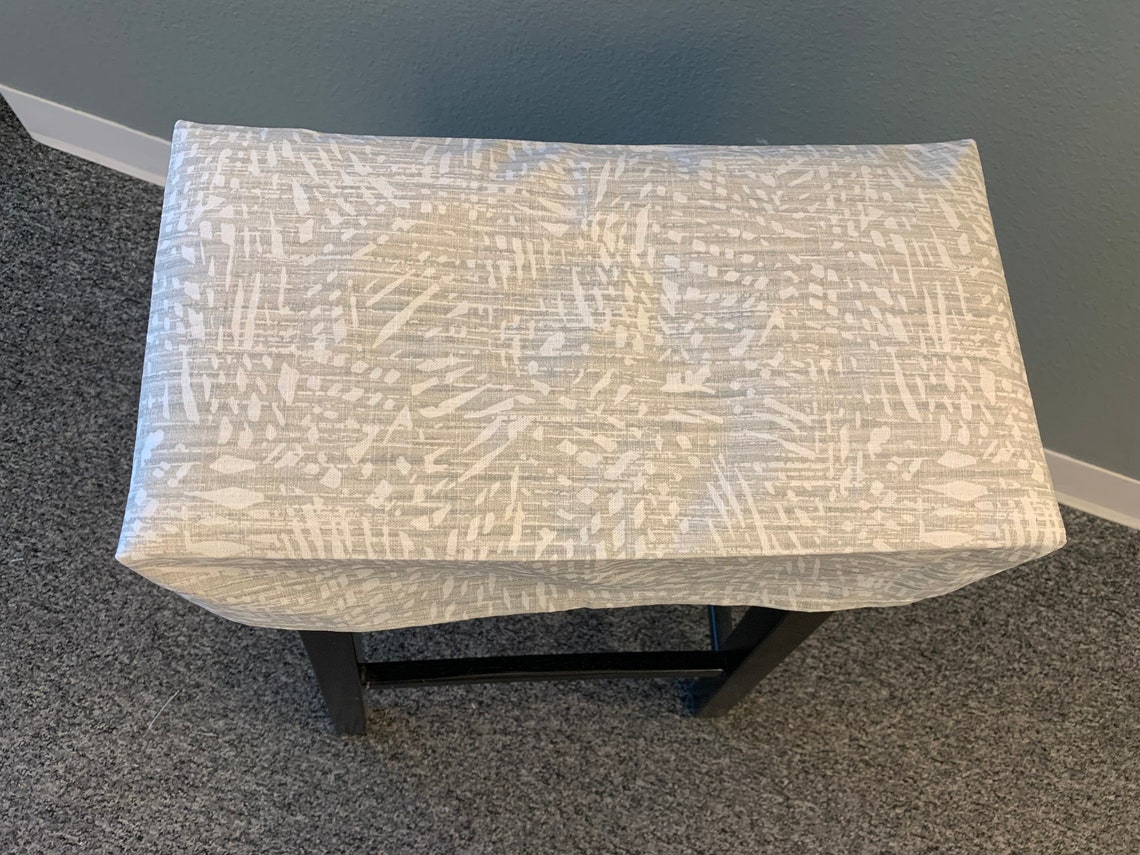 Fitted Saddle Stool Seat Cushion Rectangular Slip Cover Etsy