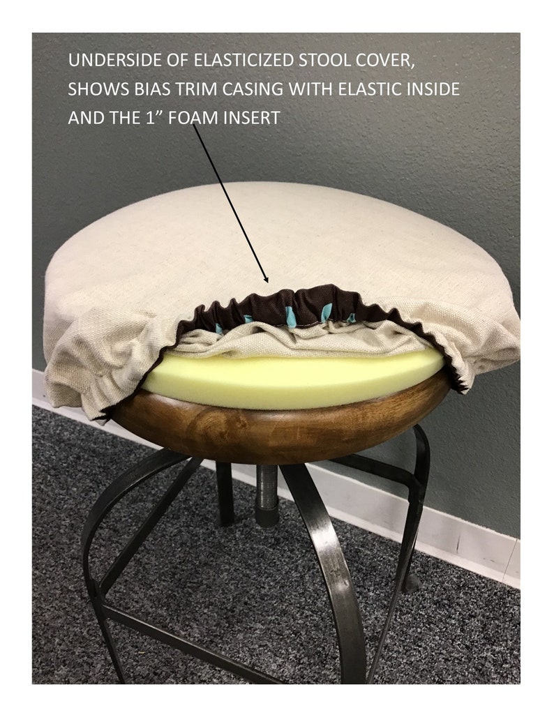 Create Your Own Round Barstool Cover With an Optional 1 Inch Etsy