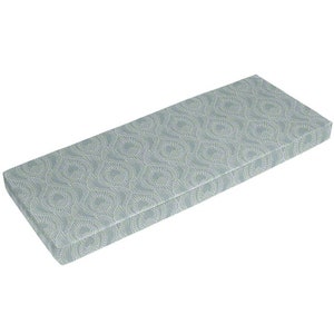 Bench Cushion - Dinning Table Bench Cushion - Bench Pad - Breakfast Nook Bench Cushion -  2&quot; THICK CUSHION - Alyssa Regal Blue Slub Canvas