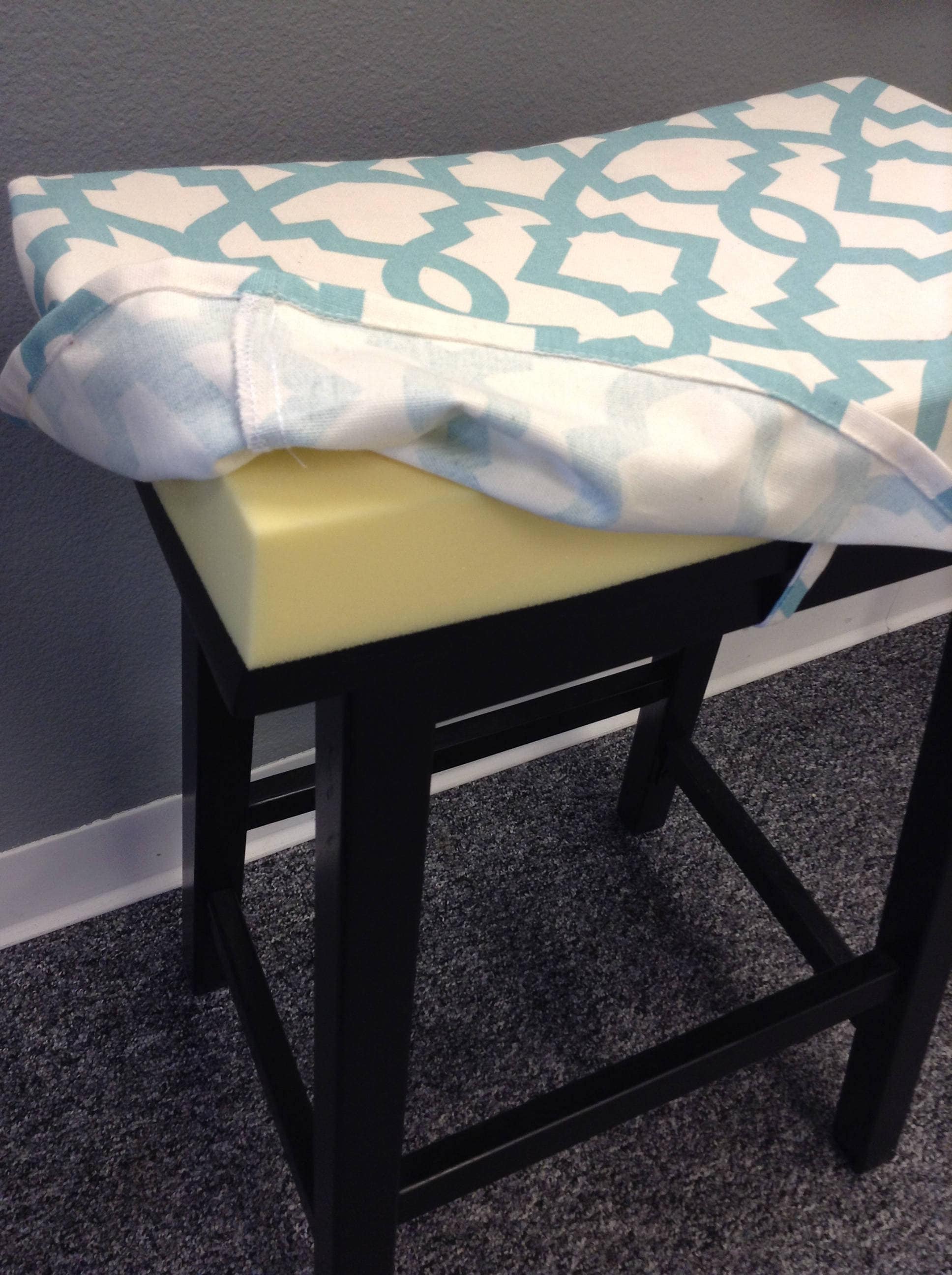 Fitted Saddle Stool Seat Cushion Rectangular Slipcover Etsy