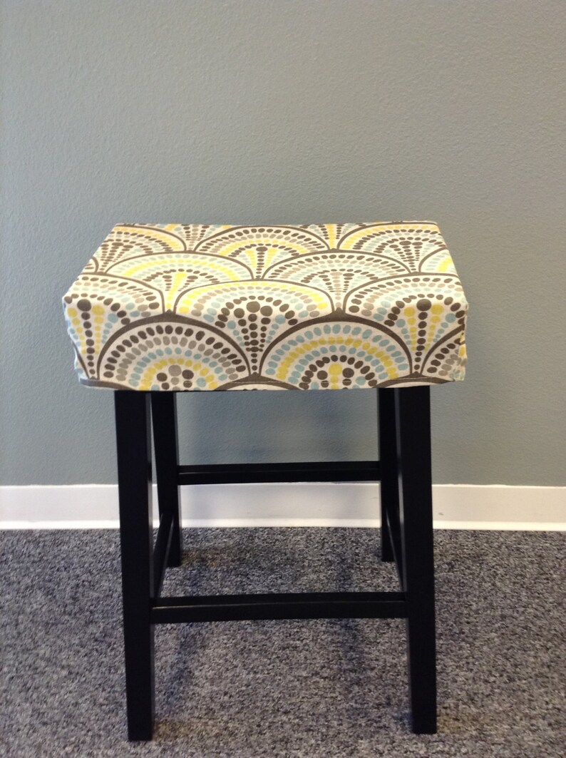 Fitted Saddle Stool Seat Cushion Rectangular Cover Kitchen Image 0 1