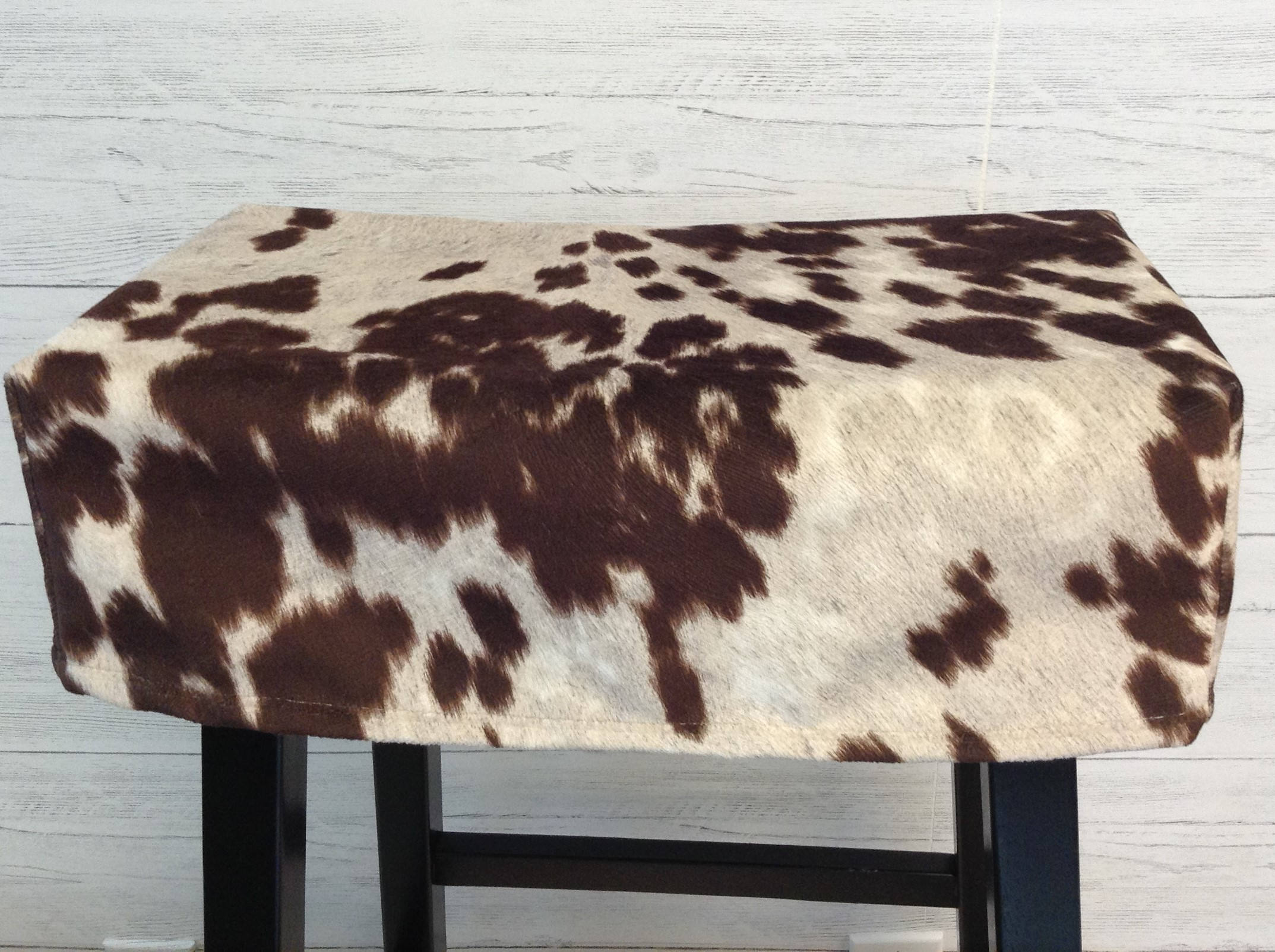 Fitted Saddle Stool Seat Cushion, Rectangular Slipcover, Neutral Fabrics  Stool Slipcover in Many Sizes & Colors, Center Ties 