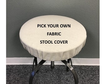 Create your own Round barstool cover with an optional 1 inch cushioned foam - Elasticized - you select the fabric