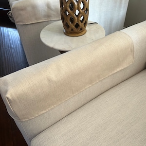 Armrest Covers - custom armrest covers - cotton fabrics - machine washable - made to order - customizable - rectangular armrest - two covers